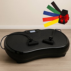 Вібротренажер з пультом + Подарунок Набір гумок для фітнесу / Вібраційна платформа для тренувань / Фітнес-платформа