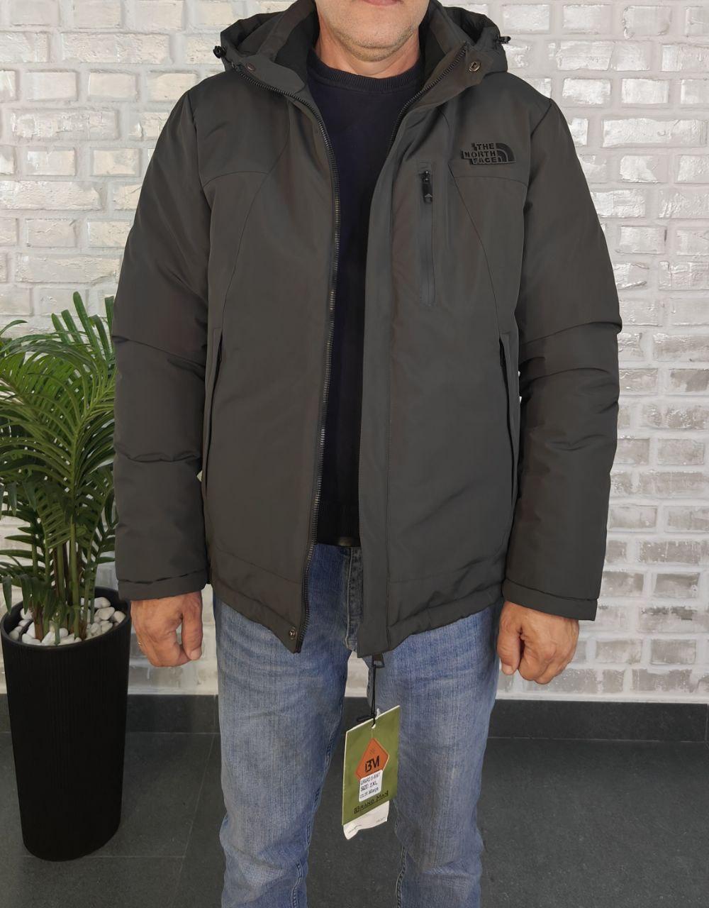Чоловіча зимова куртка Brand Man з капюшоном | Тепла фабрична куртка| Куртка з манжетами та кишенями | 2XL