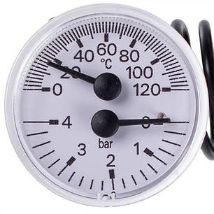 Термоманометр 0-4 бар 0-120 °C для газового котла Baxi Eco, Westen Energy 8922380, фото 2