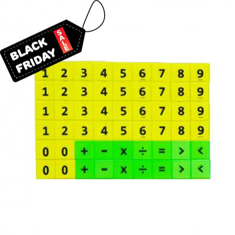 Цифри та математичні знаки (54 ел) Дидактичний набір для навчання, фото 1