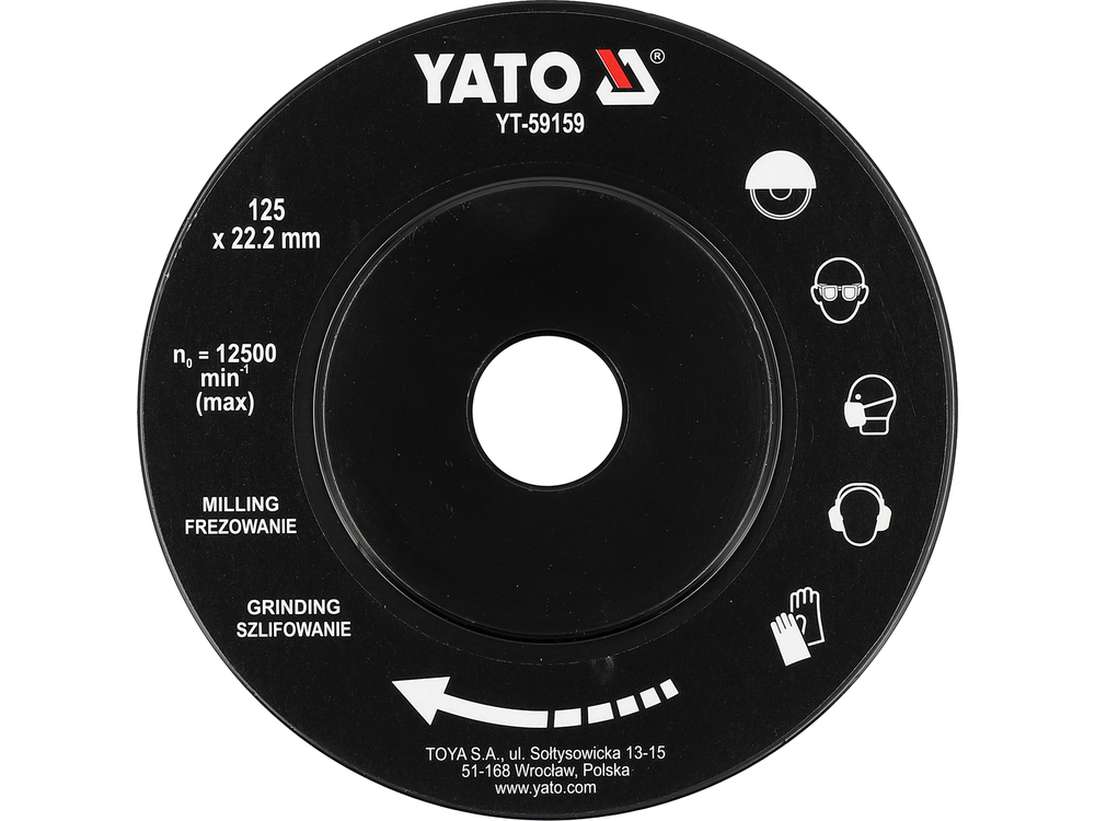 Диск шліфувальний зі скосом 125 мм для КШМ YATO YT-59159, фото 1