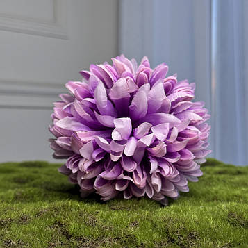 Штучна хризантема лілова , діаметр 14 см, висота 8,5см. Хризантема штучна для декору.