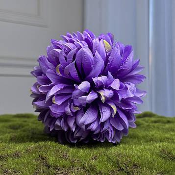 Штучна хризантема лавандова , діаметр 14 см, висота 8,5см. Хризантема штучна для декору.