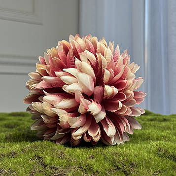 Штучна хризантема рожева димка , діаметр 14 см, висота 8,5см. Хризантема штучна для декору.