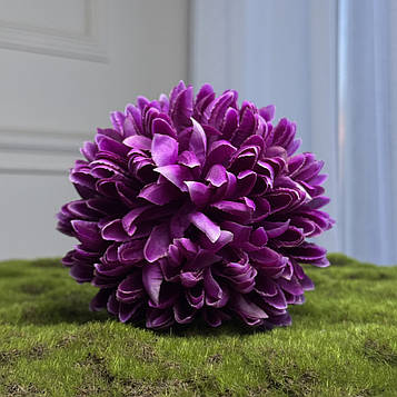 Штучна хризантема фіолетова , діаметр 16 см, висота 8,5см. Хризантема штучна для декору.