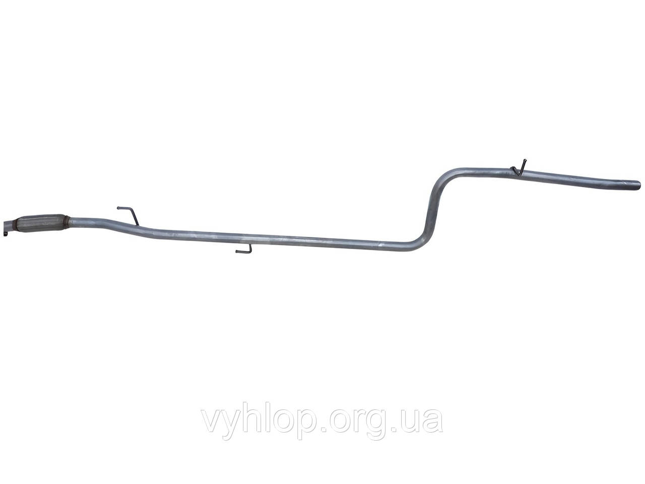 Труба проміжна з гофрою Фіат Добло (Fiat Doblo) 1.4 i 05-09 (07.452) Польща Polmostrow алюминизированный