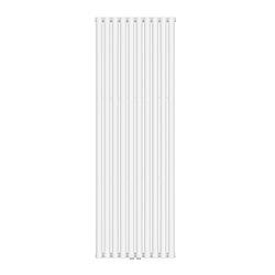 Вертикальний радіатор Ellipse Double 600х1800-10 (50 мм), anticor, білий