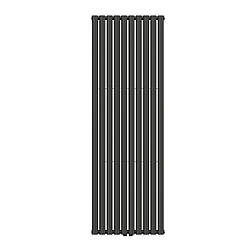 Вертикальний радіатор Ellipse Double 600х1800-10 (50 мм), anticor, чорний муар