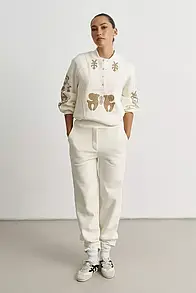 Жіночий костюм з вишивкою-аплікацією RICA MARE MKRM4285