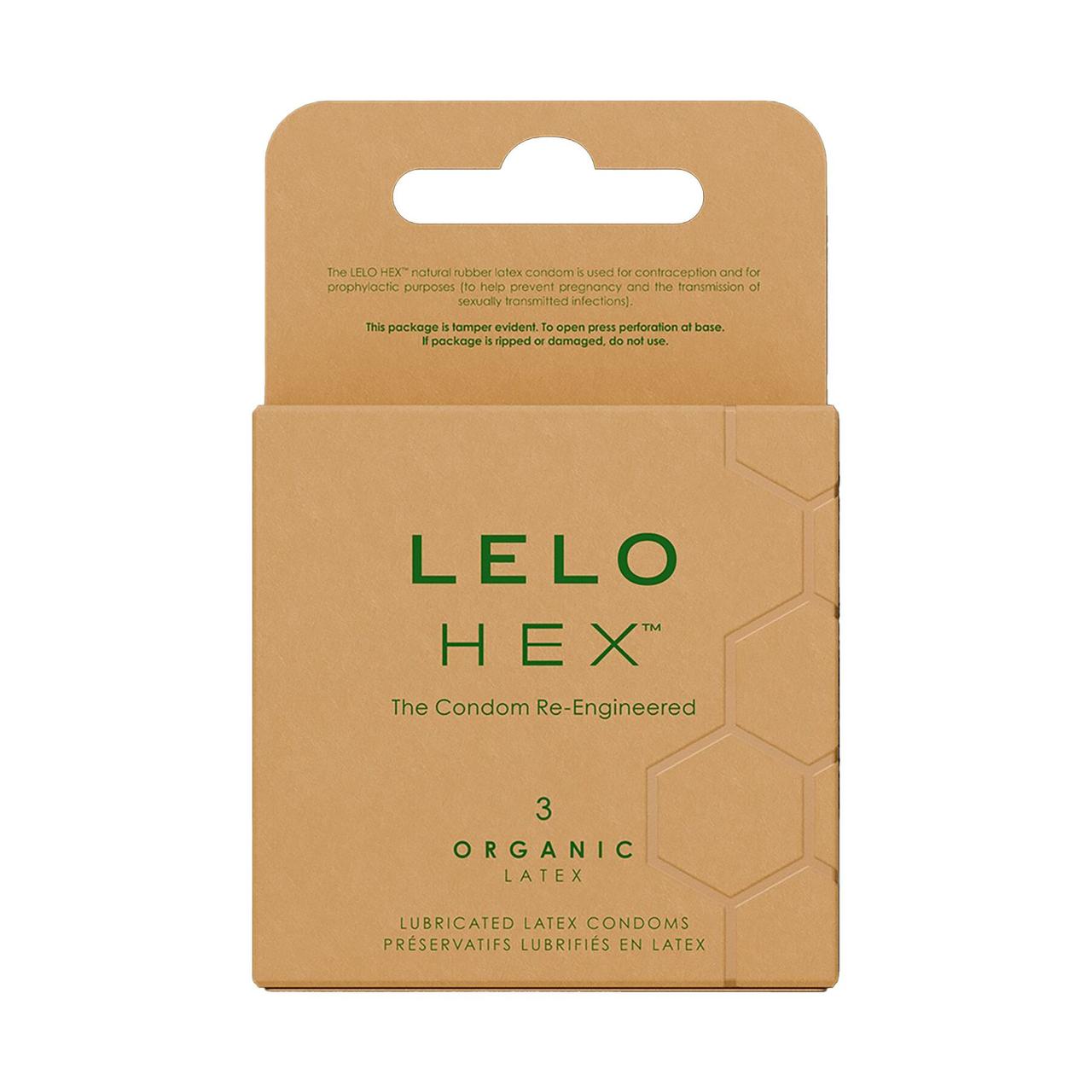 Презервативи LELO HEX Condoms Organic 3 Pack, тонкі та суперміцні