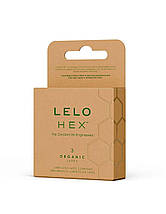 Презервативи LELO HEX Condoms Organic 3 Pack, тонкі та суперміцні, фото 2