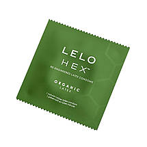 Презервативи LELO HEX Condoms Organic 3 Pack, тонкі та суперміцні, фото 3