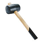 Киянка гумова чорна 450 г дерев'яна ручка SIGMA (4317721)