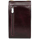 Шкіряна сумка-чохол для телефона панч GM-2122-4lx бордовий глянець, фото 2
