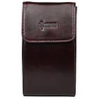 Шкіряна сумка-чохол для телефона панч GM-2122-4lx бордовий глянець, фото 3