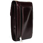 Шкіряна сумка-чохол для телефона панч GM-2122-4lx бордовий глянець, фото 4