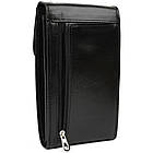 Шкіряна сумка-чохол для телефона панч GAlc-2122-4lx чорний глянець, фото 4