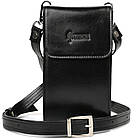 Шкіряна сумка-чохол для телефона панч GAlc-2122-4lx чорний глянець, фото 5