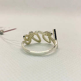 Срібне колечко з написом LOVE Любов