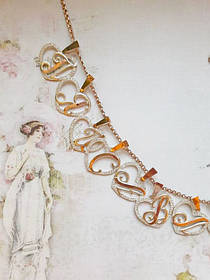 Срібні підвіси у формі серця Літери