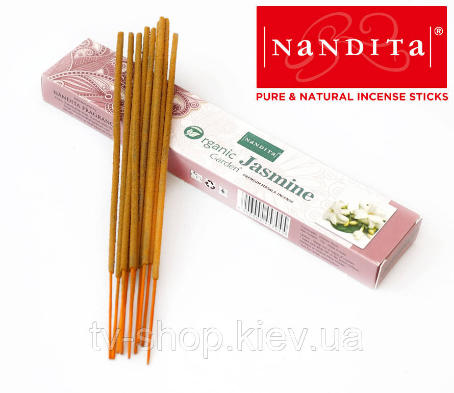 Ароматичні палички Жасмин Nandita Organic Jasmine, фото 1