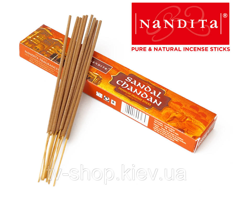 Ароматичні палички Сандал Чадан Nandita Sandal Chandan, фото 1