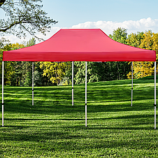 Розсувний шатер 3*6 м посилений, білий каркас, Червоний, фото 2