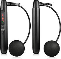 Розумна скакалка Gymtek Smart з дисплеєм і Bluetooth чорна