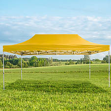 Розсувний шатер 3*4,5 м посилений, білий каркас, Жовтий, фото 2