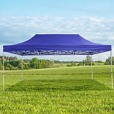 Розсувний шатер 3*4,5 м посилений, білий каркас, Синій, фото 2