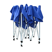 Розсувний шатер 3*4,5 м посилений, білий каркас, Синій, фото 5