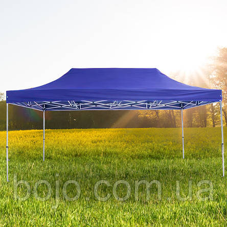 Розсувний шатер 3*6 м посилений, білий каркас, Синій, фото 1