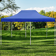 Розсувний шатер 3*6 м посилений, білий каркас, Синій, фото 2