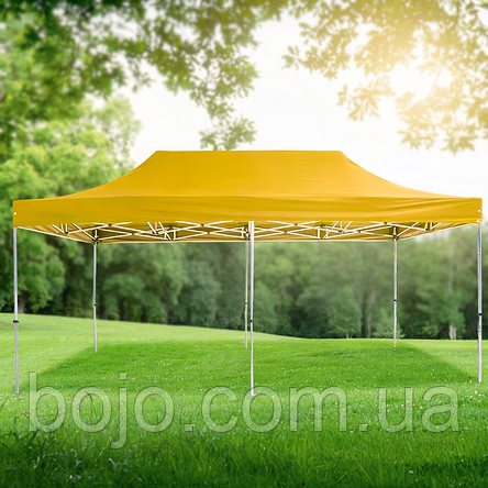 Розсувний шатер 3*6 м посилений, білий каркас, Жовтий, фото 1