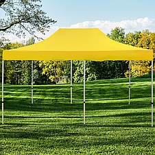 Розсувний шатер 3*6 м посилений, білий каркас, Жовтий, фото 2