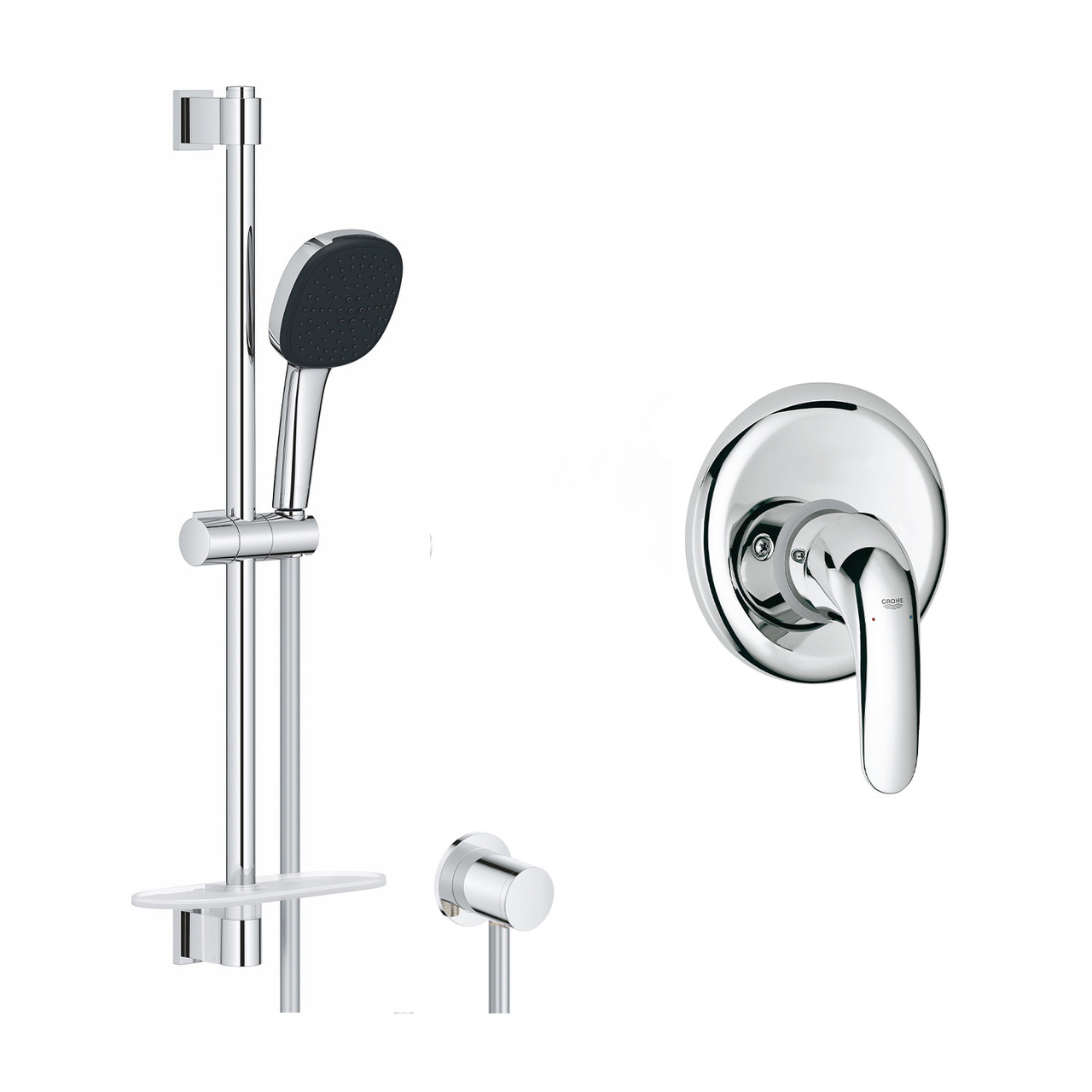 Душова система Grohe Euroeco з гарнітуром Vitalio Comfort 110 та шланговим підключенням 3274226929, фото 1