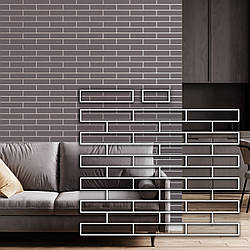 Трафарет для штукатурки, фарбування цегляна кладка, цеглина 4 х 20 см, шов 4 мм, товщина 1 мм (490х620)