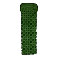 Матрац для намету надувний похідний 190х55х3 см туристичний матрац Зелений SJ-0084GR