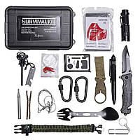 Туристичний набір для виживання в пластиковому чохлі 20х11х5.5 см похідний набір інструментів Lugi HP-D-3