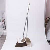 Набір віник і совок на довгій ручці для підлоги 25×25×95 (см) Білий HP-45-1W