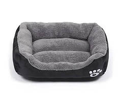 Лежак пуф для котів і собак L 66*50 см Чорний MA321 66*50*12 см бавовна поліпропілен