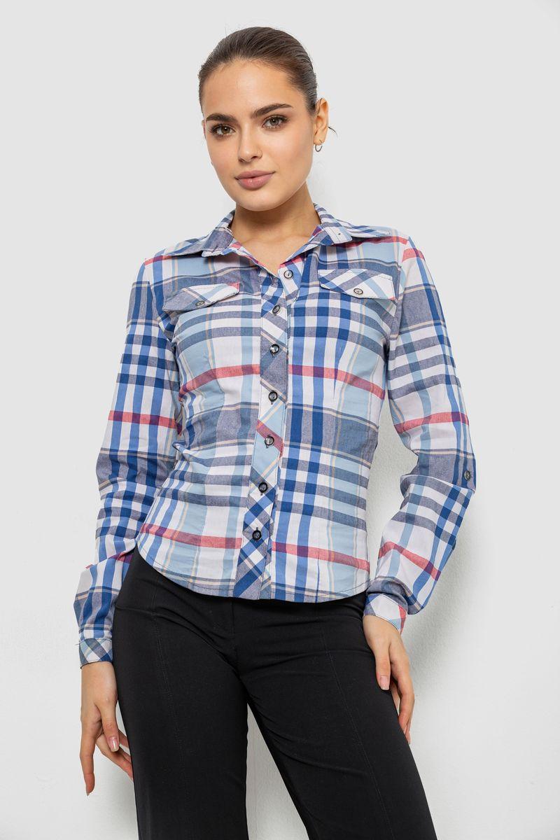 Сорочка жіноча в смужку, колір джинс, 230R064-2, фото 1
