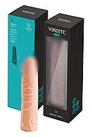 Насадка на пеніс Virgite S1 бежева, 16.5 см kitty.in.ua