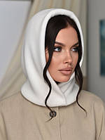 Жіночий капор Selena з екохутра білий