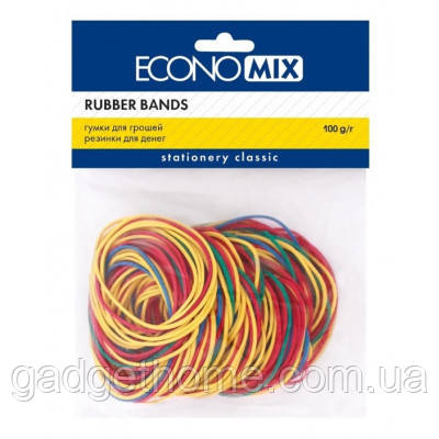 ТОП! Резинки для грошей Economix 100 г, асорті (E41506) - (gHome), фото 1