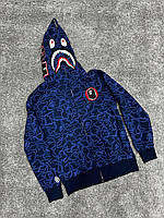 Зіп худі Bape Camo синя