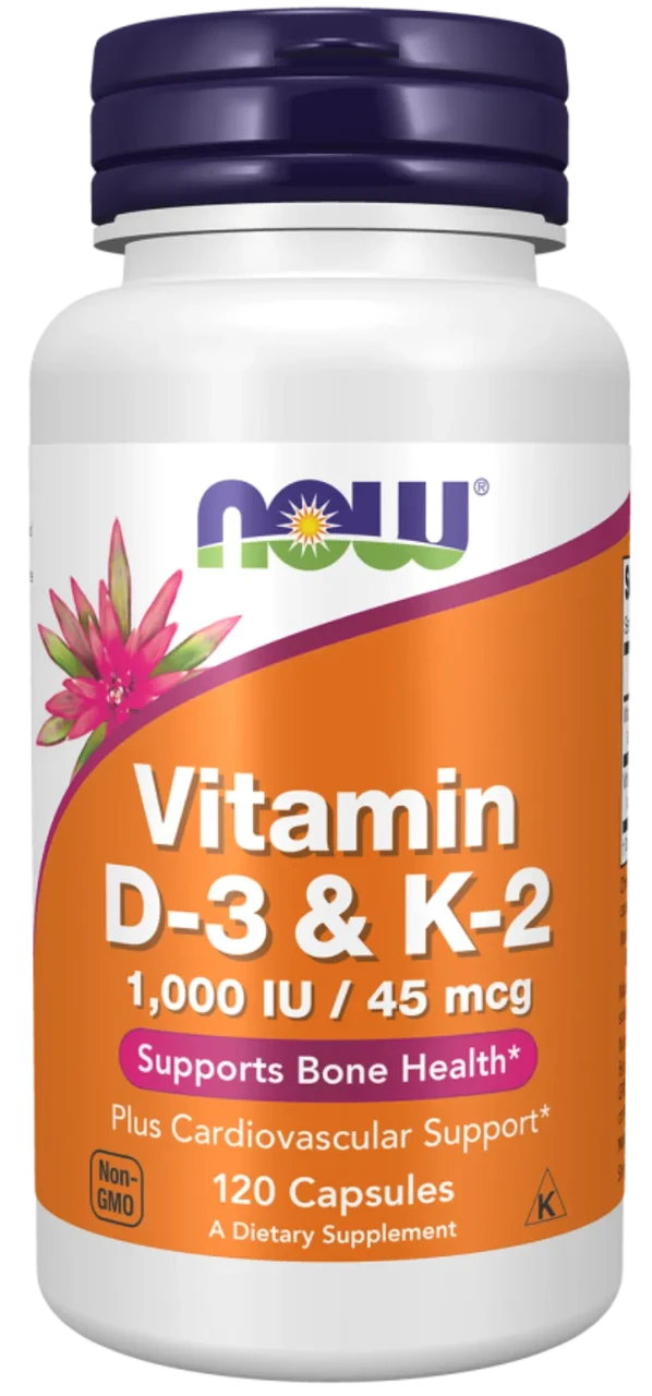 Вітаміни D3 1000 МО + K2, NOW Foods Vitamin, фото 1
