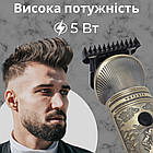 Професійний тример акумуляторний V-962 з 4 насадками для стрижки вусів та бороди USB 5 В V962SL, фото 5