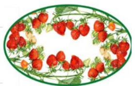 Тарілка для сервірування "Classic" Helios овальна 35,5 см декор фрукти 5254, фото 1