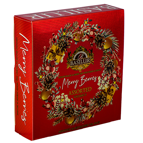 Чайний купаж Basilur Святкові ягоди Асорті частина 2, у пакетиках 40 шт, фото 1